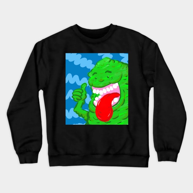 Slimer Crewneck Sweatshirt by Gus the little guy